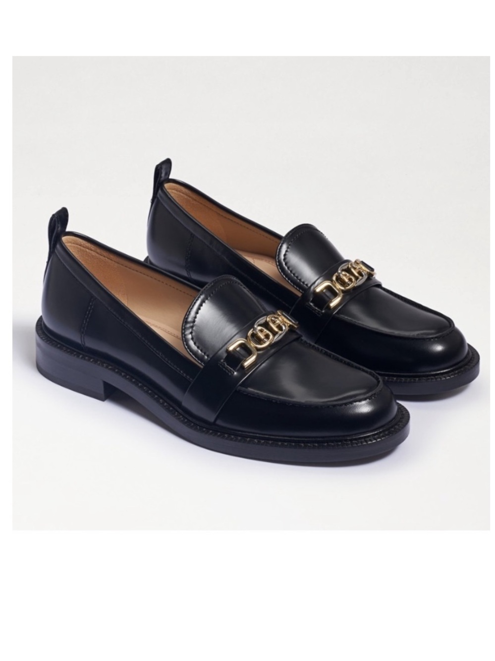 Sam Edelman christy black patent Leather loafers Size10  gently used